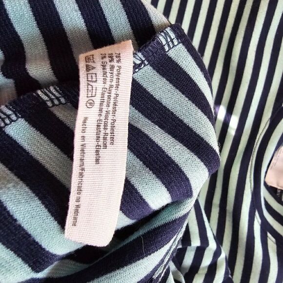 EUC FP BEACH STRIPED MOCK NECK CAP SLEEVES SHORT DRESS SIZE XS - Picture 13 of 15